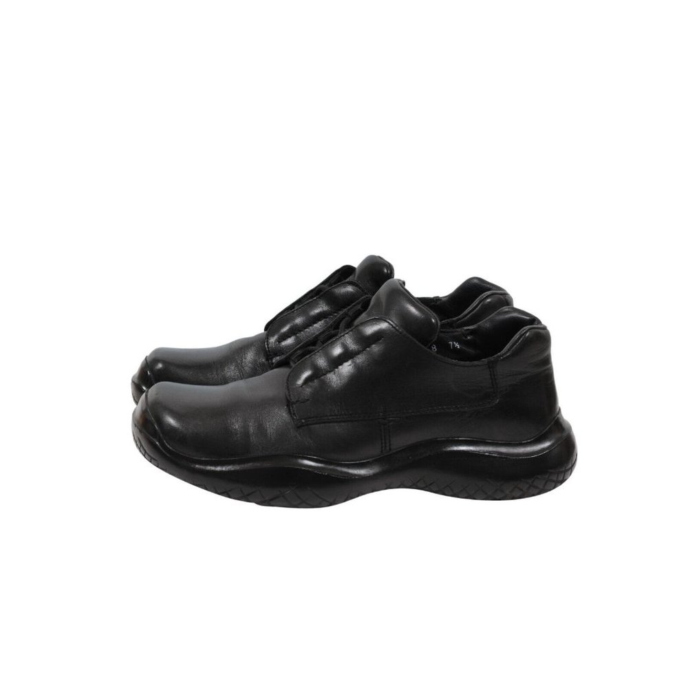 Prada Men Vintage Chunky Derby 7.5 UK8.5 Black Leather AW99 Square Toe Platform - Picture 4 of 11